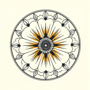 Circle Marigold Tattoo
