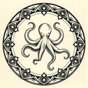 Circle Octopus Tattoo