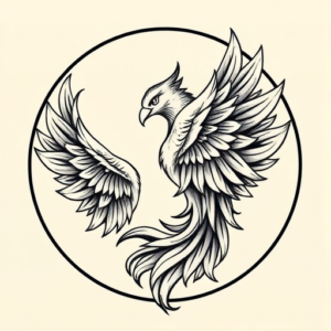 Circle Phoenix Tattoo
