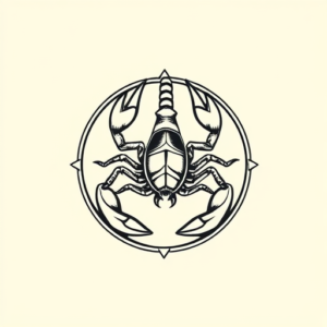 Circle Scorpio Tattoo