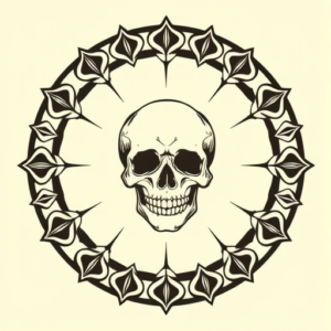 Circle Skull Tattoo