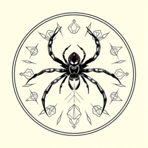 Circle Spider Tattoo