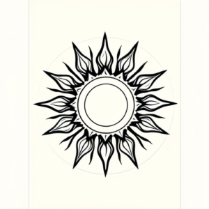 Circle Sun Tattoo