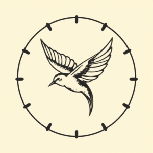 Circle Swallow Tattoo