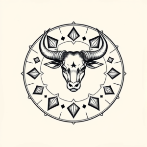 Circle Taurus Tattoo