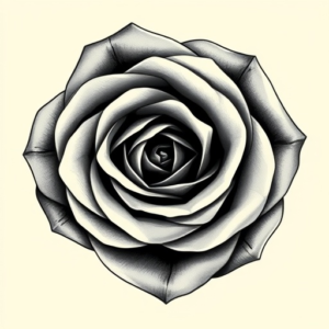 Close-up of the inner spiral of a rose, filling the entire frame.