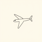 Continuous Line Airplane Tattoo