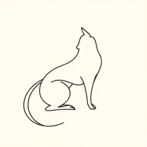 Continuous Line Animal Tattoo