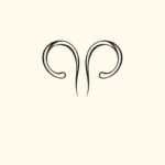 Continuous Line Aries Tattoo