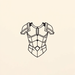 Continuous Line Armor Tattoo