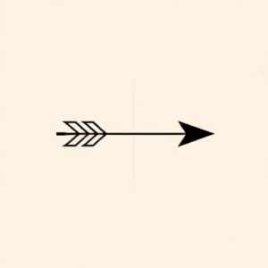 Continuous Line Arrowhead Tattoo
