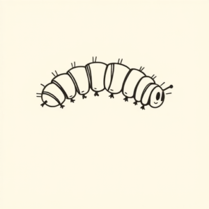 Continuous Line Caterpillar Tattoo