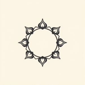 Continuous Line Chakra Tattoo