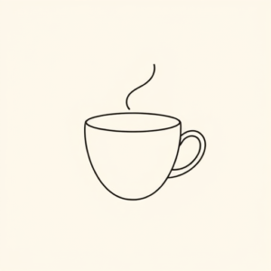 Continuous Line Coffee Tattoo
