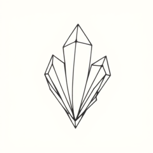 Continuous Line Crystal Tattoo