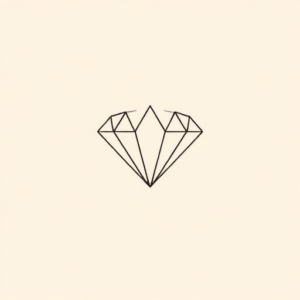 Continuous Line Diamond Tattoo