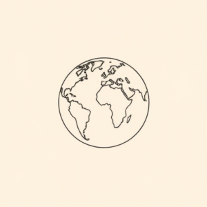 Continuous Line Earth Tattoo