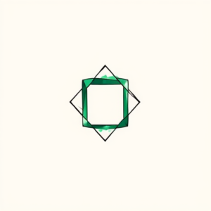 Continuous Line Emerald Tattoo