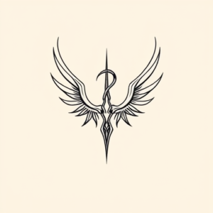 Continuous Line Evangelion Tattoo