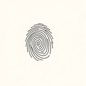 Continuous Line Fingerprint Tattoo