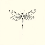 Continuous Line Firefly Tattoo