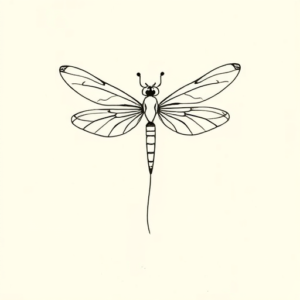 Continuous Line Firefly Tattoo
