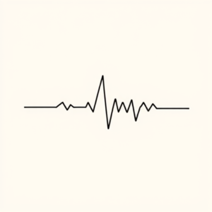 Continuous Line Heartbeat Tattoo