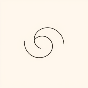 Continuous Line Helix Tattoo
