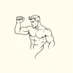 Continuous Line Hercules Tattoo