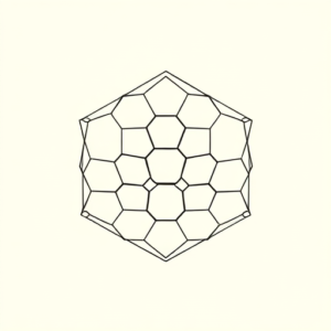 Continuous Line Honeycomb Tattoo