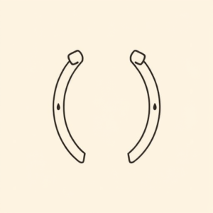 Continuous Line Horseshoe Tattoo