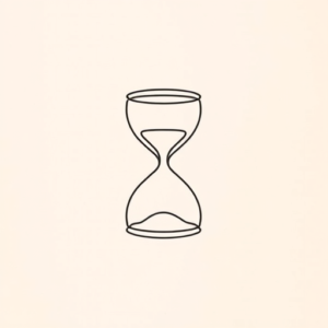Continuous Line Hourglass Tattoo