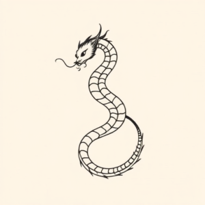 Continuous Line Hydra Tattoo