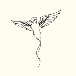 Continuous Line Icarus Tattoo