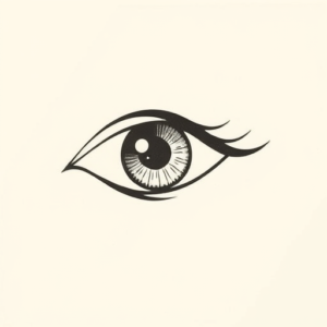 Continuous Line Iris Tattoo