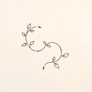 Continuous Line Ivy Tattoo