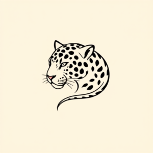 Continuous Line Jaguar Tattoo