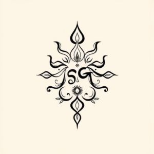 Continuous Line Kali Tattoo