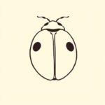 Continuous Line Ladybug Tattoo