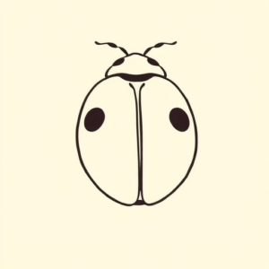 Continuous Line Ladybug Tattoo
