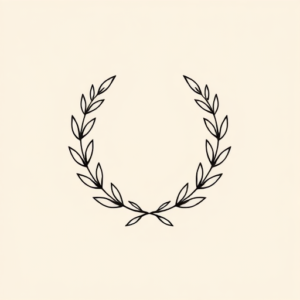 Continuous Line Laurel Tattoo