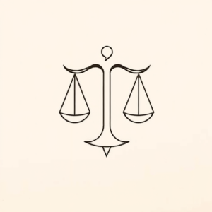 Continuous Line Libra Tattoo