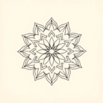 Continuous Line Mandala Tattoo