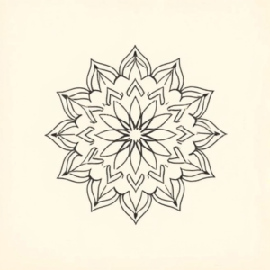 Continuous Line Mandala Tattoo