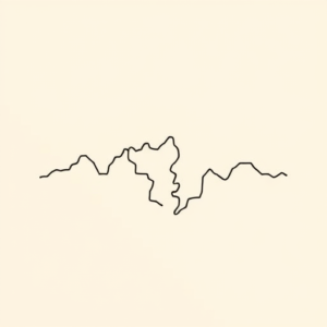 Continuous Line Map Tattoo