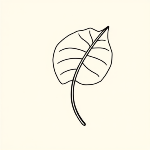 Continuous Line Monstera Tattoo
