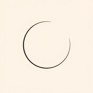 Continuous Line Moon Tattoo