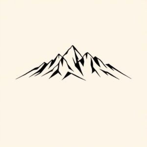 Continuous Line Mountain Tattoo