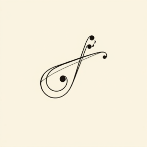 Continuous Line Music Tattoo