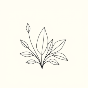 Continuous Line Nature Tattoo